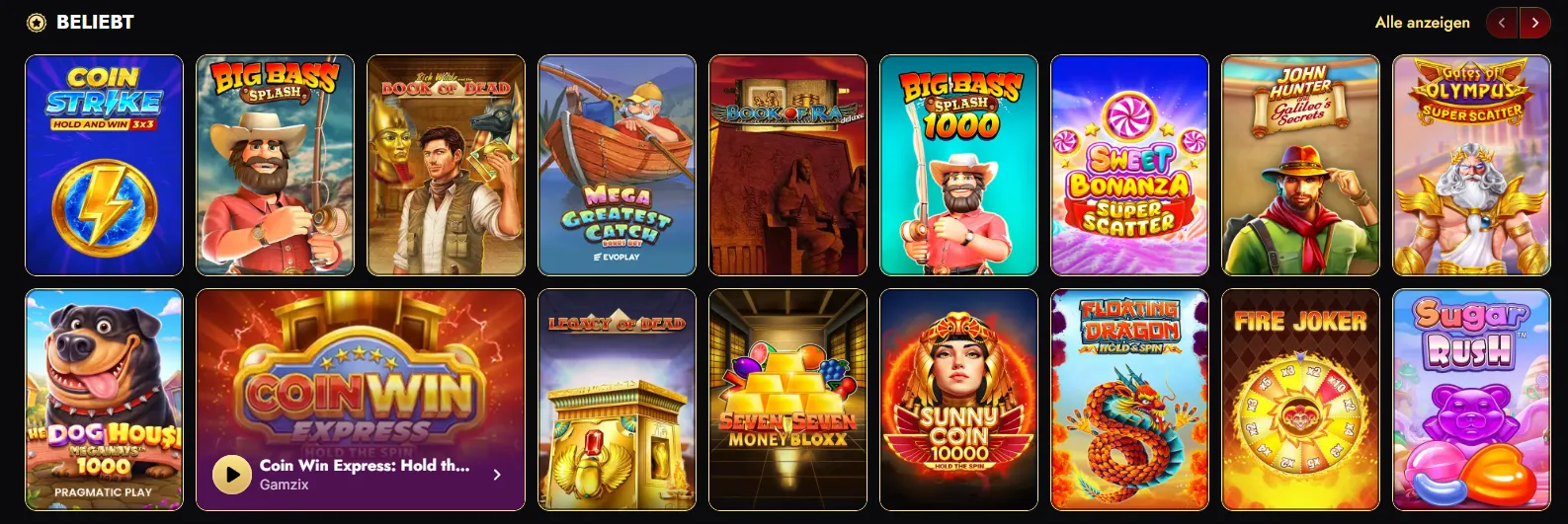 Beliebte Casino-Spiele